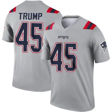Donald Trump Youth Legend Gray New England Patriots Inverted Jersey
