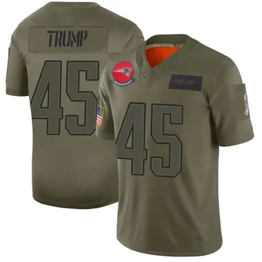 Donald Trump Youth Limited Camo New England Patriots 2019 Salute to Service Jersey