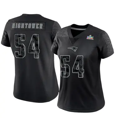 Dont'a Hightower Women's Limited Black New England Patriots Reflective Super Bowl LX Patch Jersey