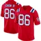 Efton Chism III Men's Game Red New England Patriots Alternate Jersey