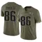 Efton Chism III Men's Limited Olive New England Patriots 2022 Salute To Service Jersey