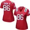 Efton Chism III Women's Game Red New England Patriots Alternate Jersey