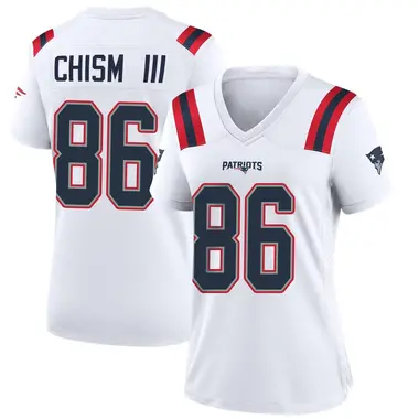 Efton Chism III Women's Game White New England Patriots Jersey