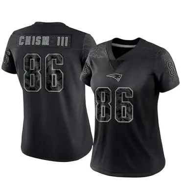 Efton Chism III Women's Limited Black New England Patriots Reflective Jersey