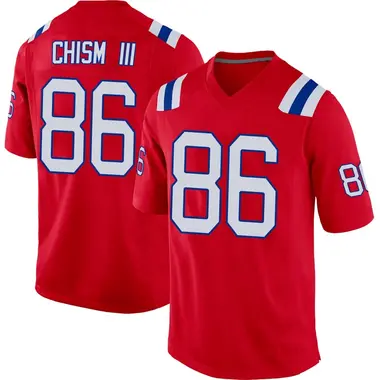 Efton Chism III Youth Game Red New England Patriots Alternate Jersey
