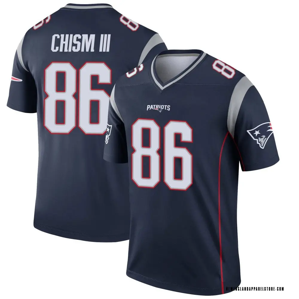 Efton Chism III Youth Legend Navy New England Patriots Jersey