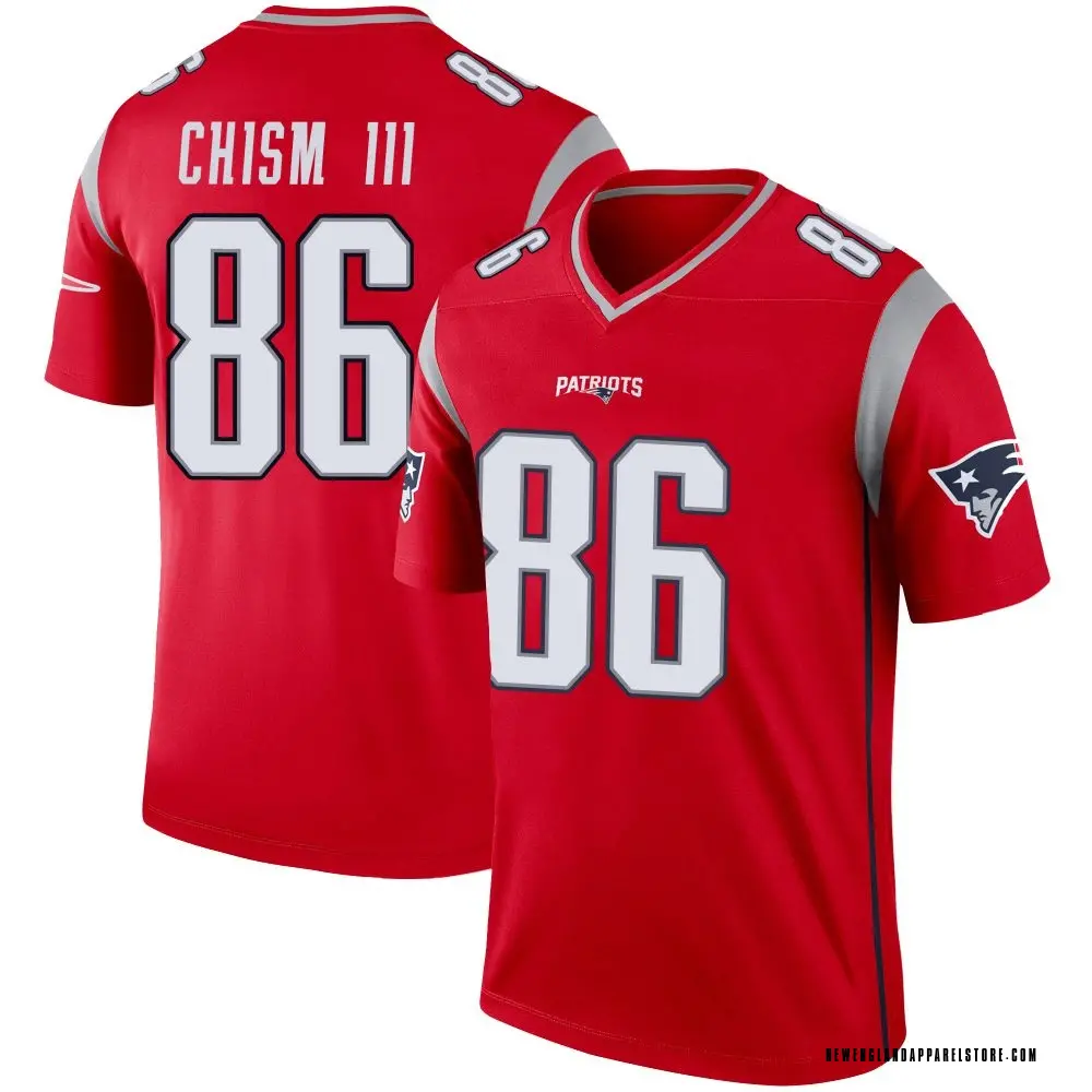 Efton Chism III Youth Legend Red New England Patriots Inverted Jersey