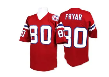 Irving Fryar Men's Authentic Red New England Patriots Throwback Jersey