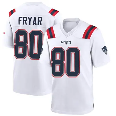 Irving Fryar Men's Game White New England Patriots Jersey