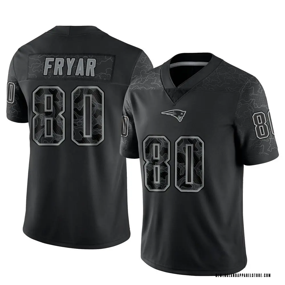 Irving Fryar Men's Limited Black New England Patriots Reflective Jersey