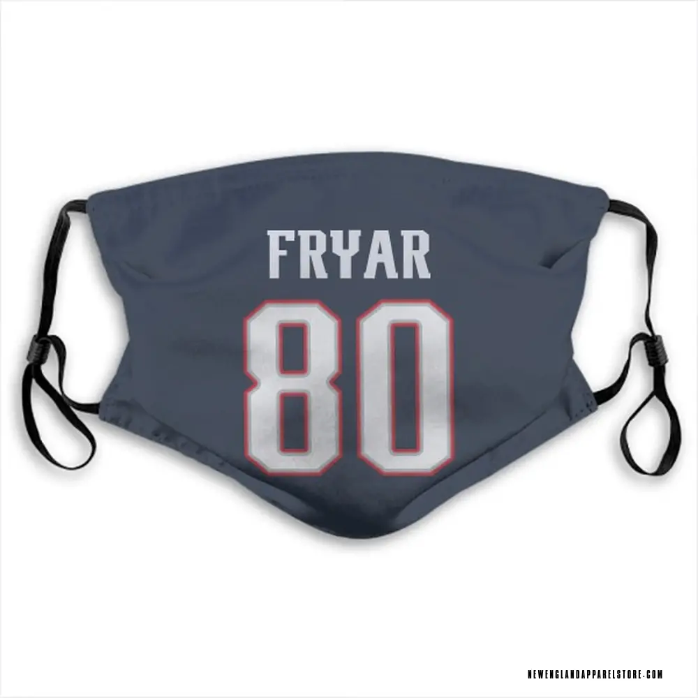 Irving Fryar Name & Number Navy New England Patriots Face Mask