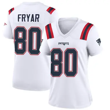 Irving Fryar Women's Game White New England Patriots Jersey