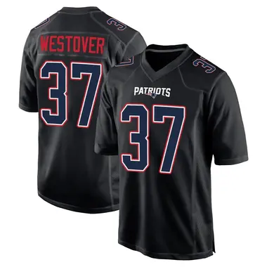 Jack Westover Men's Game Black New England Patriots Carbon Fashion Jersey