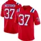 Jack Westover Men's Game Red New England Patriots Alternate Jersey