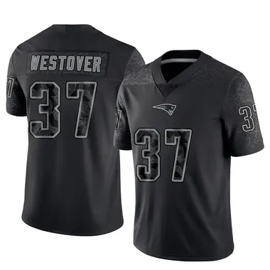 Jack Westover Men's Limited Black New England Patriots Reflective Jersey
