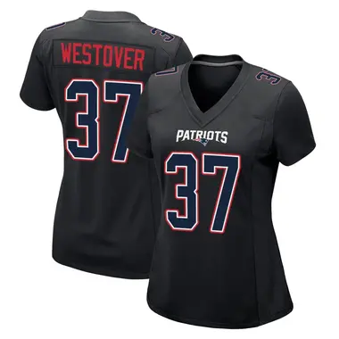 Jack Westover Women's Game Black New England Patriots Carbon Fashion Jersey
