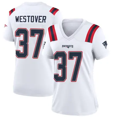 Jack Westover Women's Game White New England Patriots Jersey