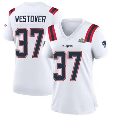 Jack Westover Women's Game White New England Patriots Super Bowl LX Patch Jersey