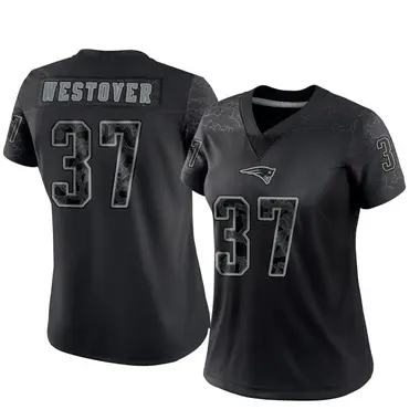 Jack Westover Women's Limited Black New England Patriots Reflective Jersey