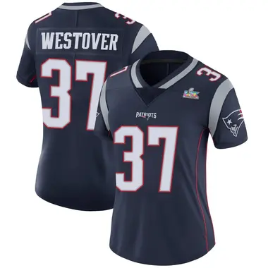 Jack Westover Women's Limited Navy New England Patriots Team Color Vapor Untouchable Super Bowl LX Patch Jersey