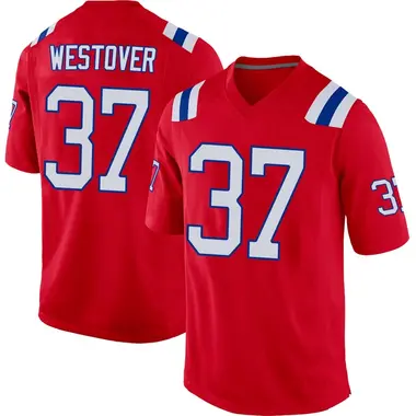 Jack Westover Youth Game Red New England Patriots Alternate Jersey