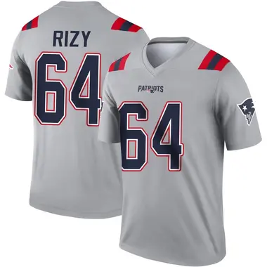 Jacob Rizy Men's Legend Gray New England Patriots Inverted Jersey
