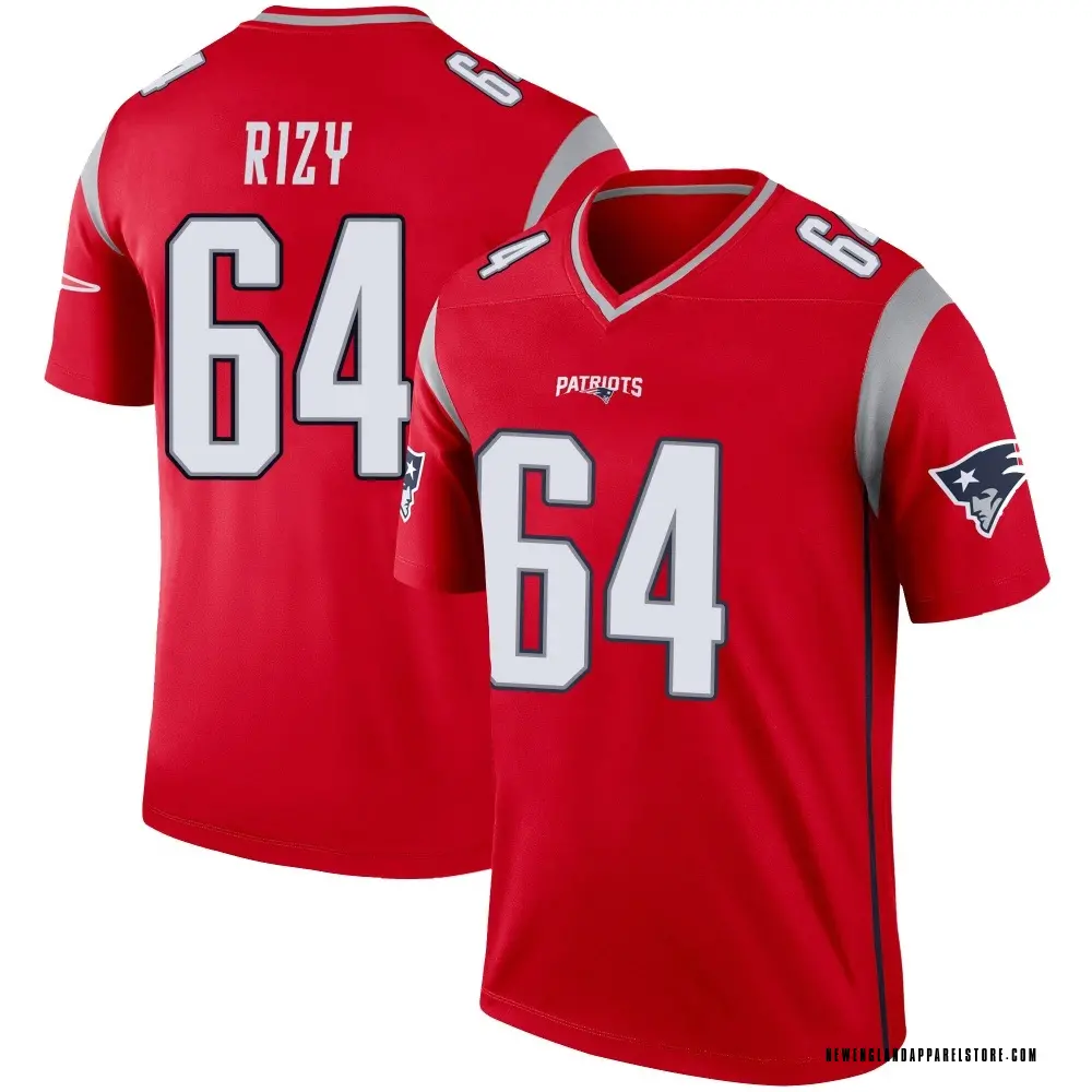 Jacob Rizy Men's Legend Red New England Patriots Inverted Jersey