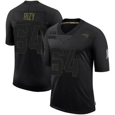 Jacob Rizy Men's Limited Black New England Patriots 2020 Salute To Service Jersey