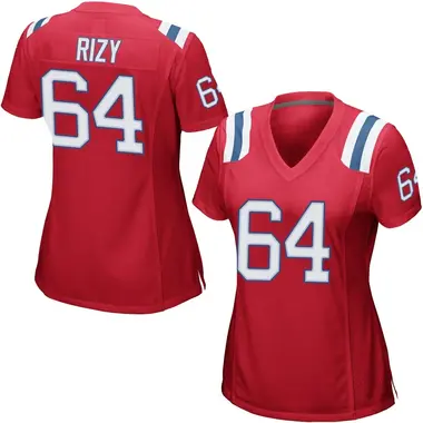 Jacob Rizy Women's Game Red New England Patriots Alternate Jersey