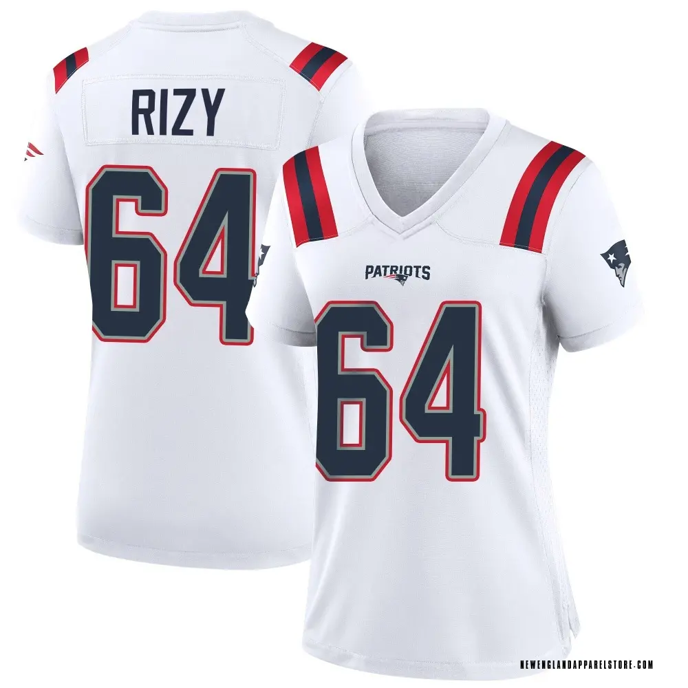 Jacob Rizy Women's Game White New England Patriots Jersey