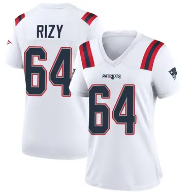 Jacob Rizy Women's Game White New England Patriots Jersey