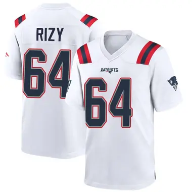 Jacob Rizy Youth Game White New England Patriots Jersey