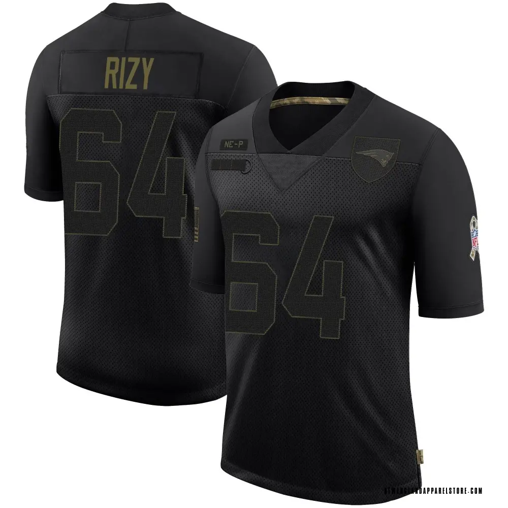 Jacob Rizy Youth Limited Black New England Patriots 2020 Salute To Service Jersey