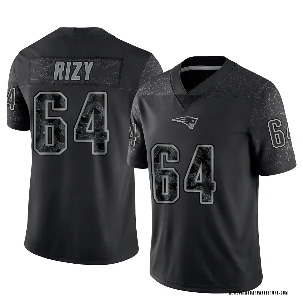 Jacob Rizy Youth Limited Black New England Patriots Reflective Jersey