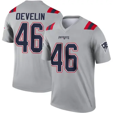 James Develin Men's Legend Gray New England Patriots Inverted Jersey