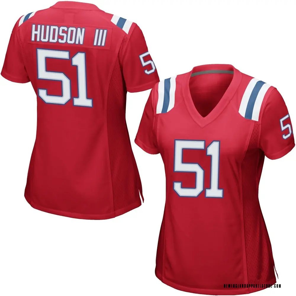James Hudson III Women's Game Red New England Patriots Alternate Jersey