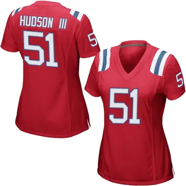 James Hudson III Women's Game Red New England Patriots Alternate Jersey