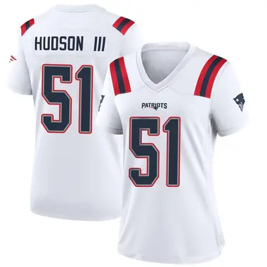 James Hudson III Women's Game White New England Patriots Jersey