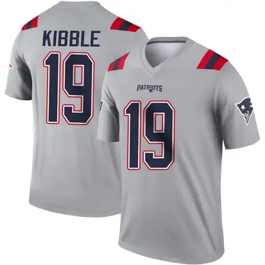Jimmy Kibble Men's Legend Gray New England Patriots Inverted Jersey