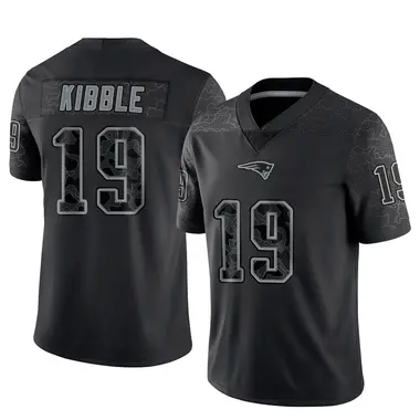 Jimmy Kibble Men's Limited Black New England Patriots Reflective Jersey