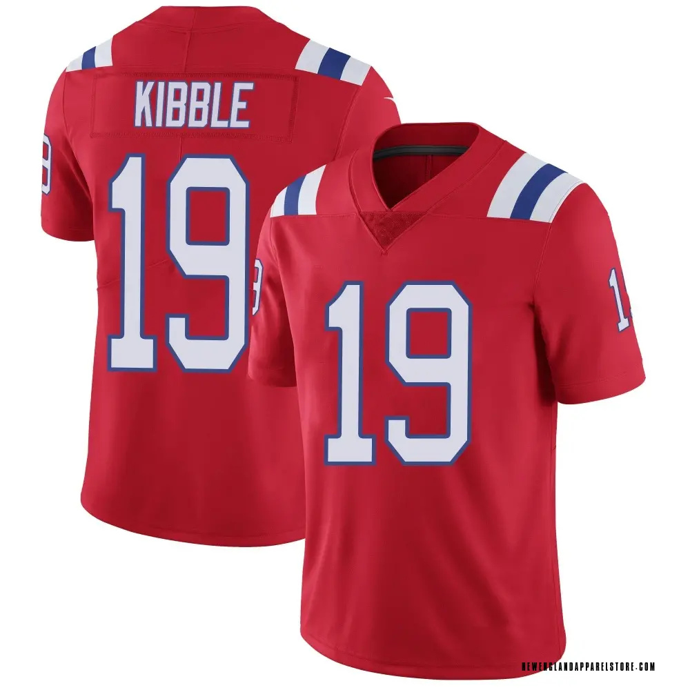 Jimmy Kibble Men's Limited Red New England Patriots Vapor Untouchable Alternate Jersey
