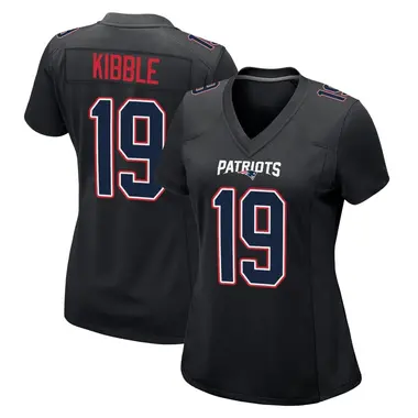 Jimmy Kibble Women's Game Black New England Patriots Carbon Fashion Jersey