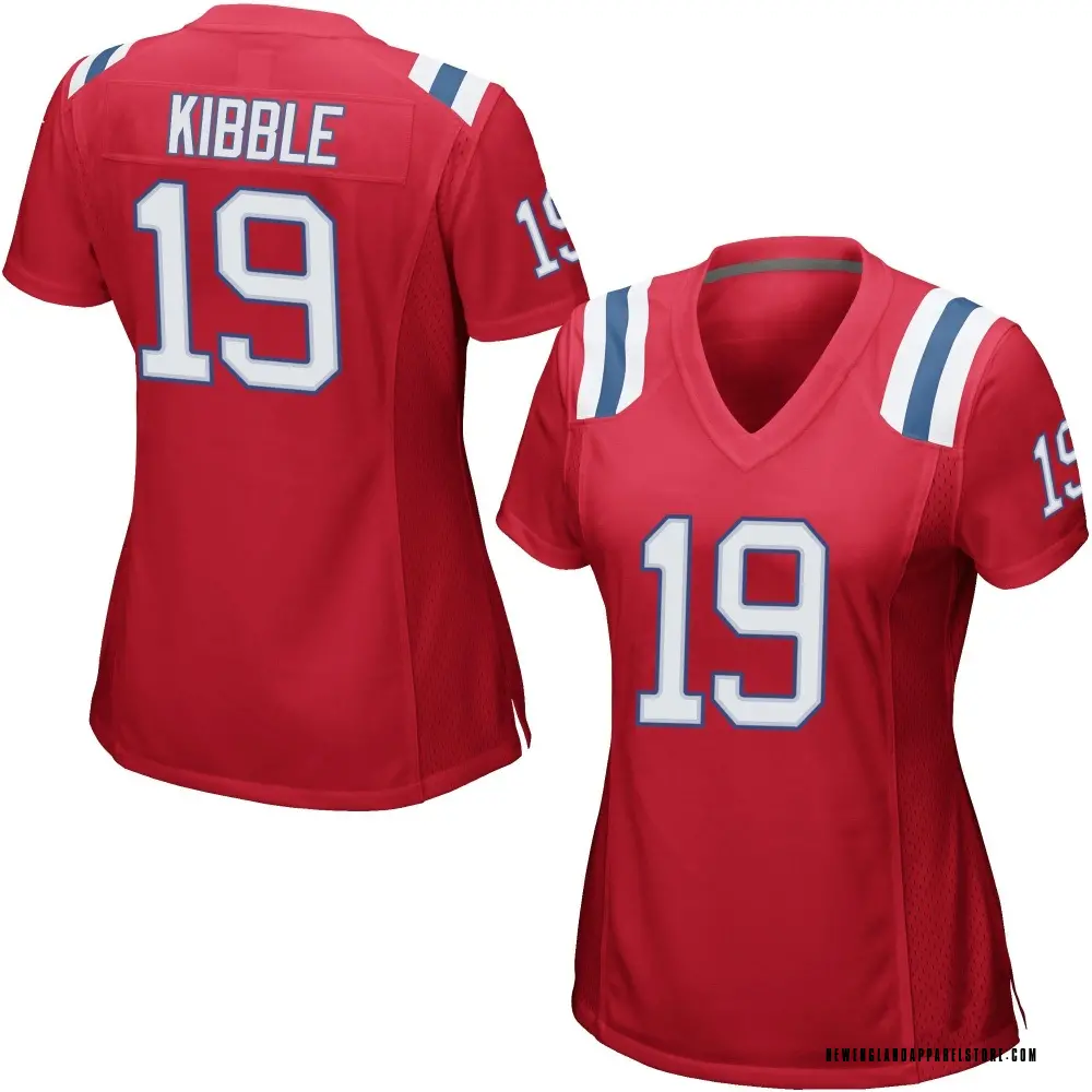 Jimmy Kibble Women's Game Red New England Patriots Alternate Jersey
