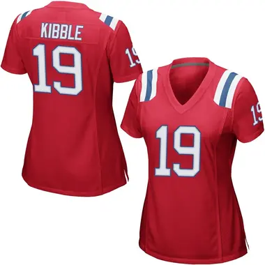 Jimmy Kibble Women's Game Red New England Patriots Alternate Jersey