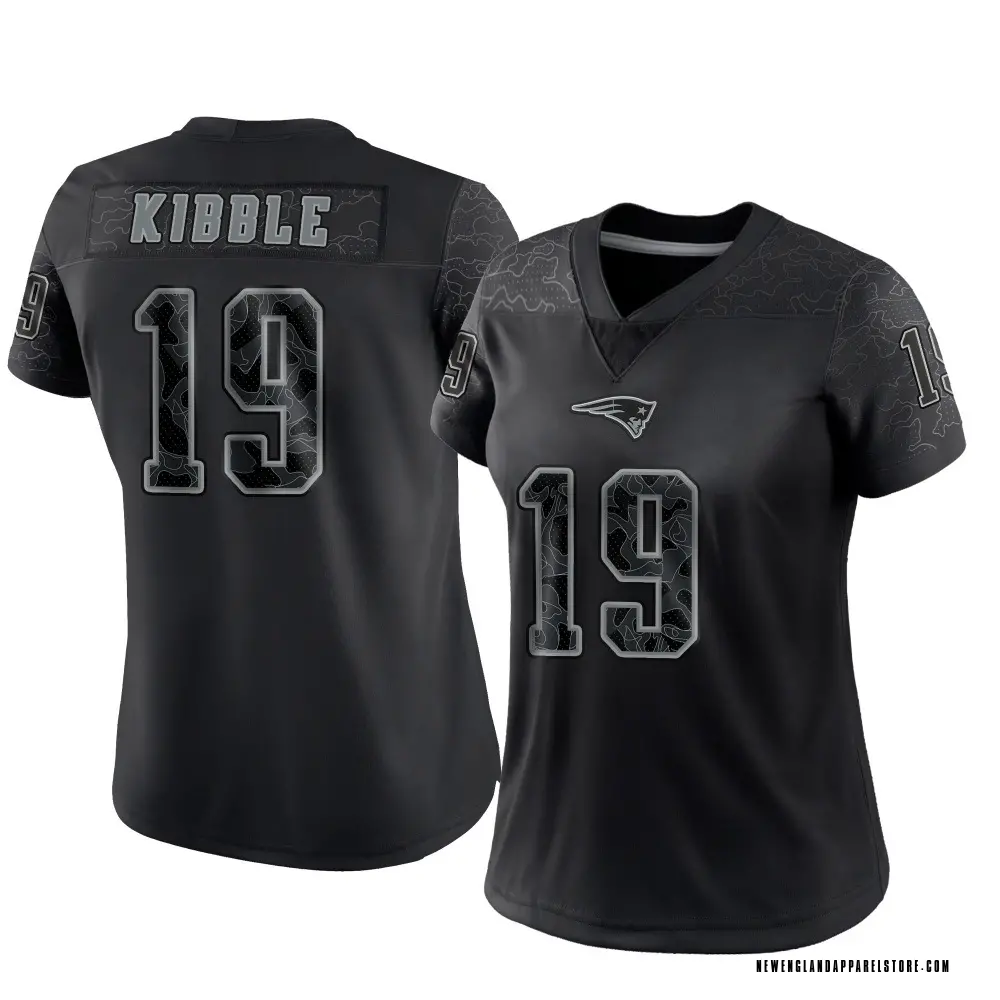 Jimmy Kibble Women's Limited Black New England Patriots Reflective Jersey