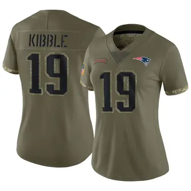 Jimmy Kibble Women's Limited Olive New England Patriots 2022 Salute To Service Jersey