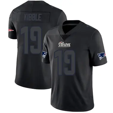 Jimmy Kibble Youth Limited Black Impact New England Patriots Jersey