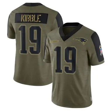 Jimmy Kibble Youth Limited Olive New England Patriots 2021 Salute To Service Jersey