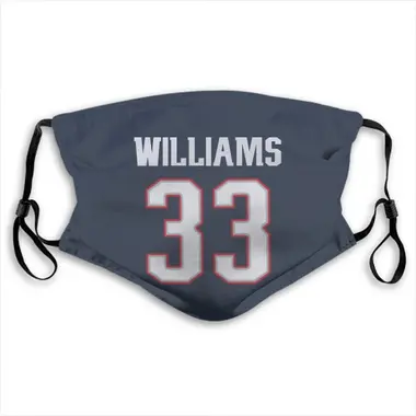 Joejuan Williams Name & Number Navy New England Patriots Face Mask