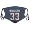 Joejuan Williams Name & Number Navy New England Patriots Face Mask